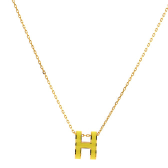 Hermes Pop H Pendant Chain Necklace Metal and Enamel