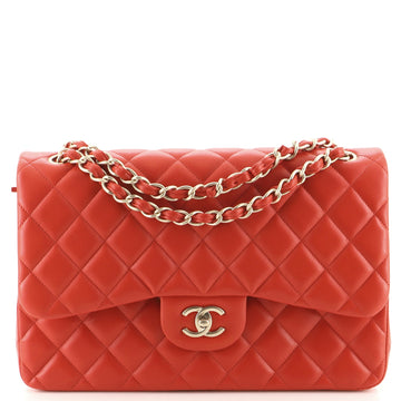 Chanel Classic Double Flap Bag Quilted Lambskin Jumbo