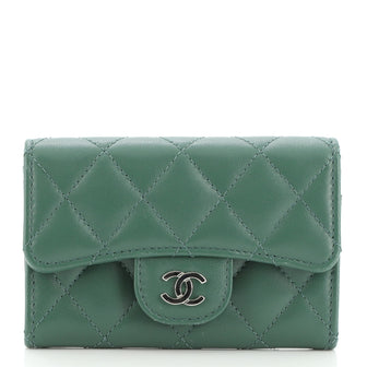 Chanel Classic Flap Card Case Quilted Caviar