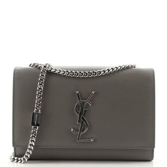 Saint Laurent Classic Monogram Crossbody Bag Grainy Leather Small