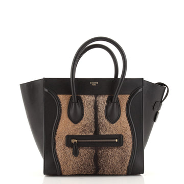 Celine Luggage Bag Goat Fur Mini