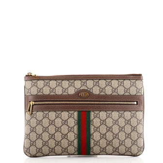 Gucci Ophidia Zip Pouch GG Coated Canvas Large