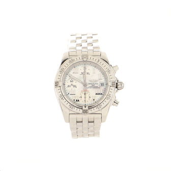 Breitling Cockpit Galactic Chronograph Automatic Watch Stainless Steel with Mother of Pearl 39