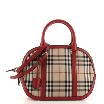 Burberry Orchard Bag Horseferry Check Canvas Small