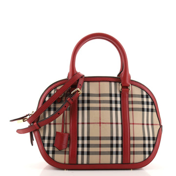 Burberry Orchard Bag Horseferry Check Canvas Small