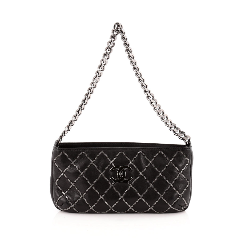 Buy Chanel Chain Stitch Pochette Quilted Calfskin Small 1124601