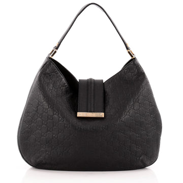Gucci Ladies Web Hobo Guccissima Leather Medium