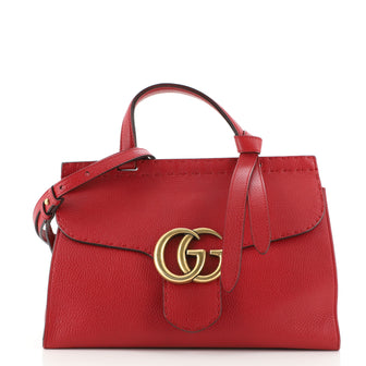 Gucci GG Marmont Top Handle Bag Leather Small