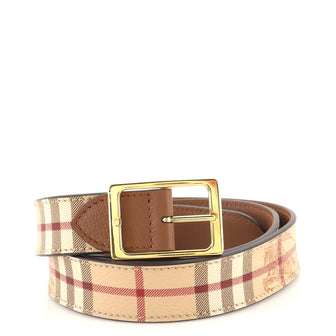 Burberry Buckle Belt Haymarket Coated Canvas Medium