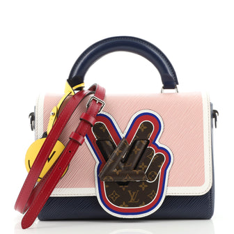Louis Vuitton Twist Top Handle Bag Limited Edition Peace Love Epi and Monogram Canvas MM