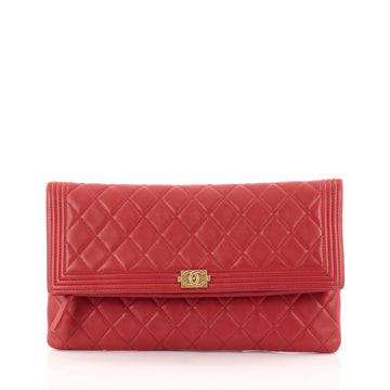 Chanel Boy Beauty CC Clutch Quilted Lambskin