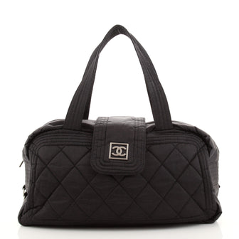 Chanel Sport Line Bowler Bag Quilted Nylon
