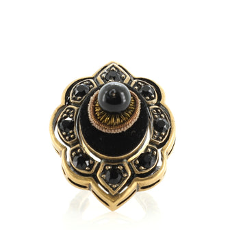 Gucci Pin Cushion Cocktail Ring Metal with Crystals, Resin and Velvet