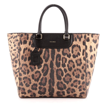 Dolce & Gabbana Lucia Shopper Printed Saffiano Leather