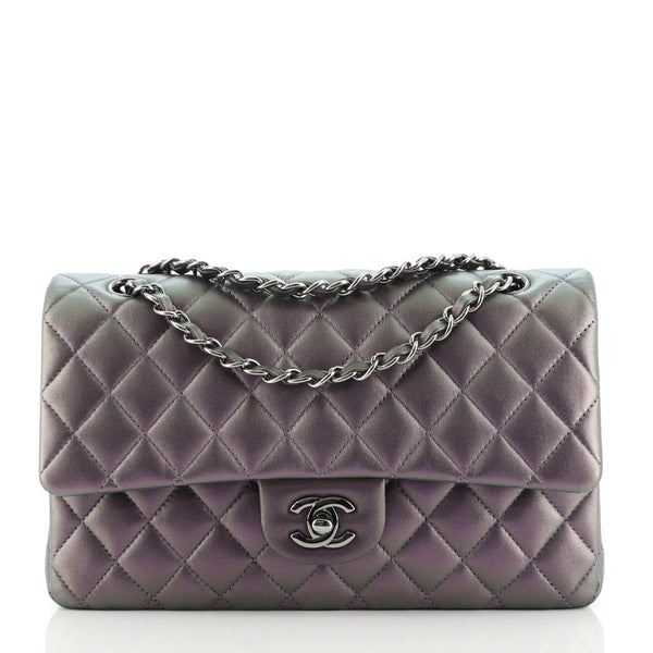 Chanel Classic Double Flap Bag Quilted Iridescent Calfskin Medium  Multicolor 2349521