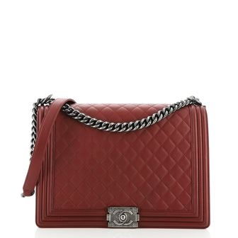 Chanel Boy Flap Bag Quilted Lambskin Large