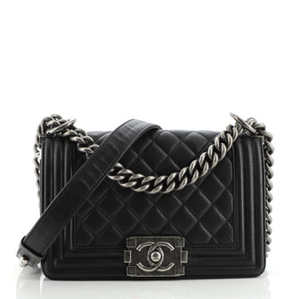Chanel Boy Flap Bag Quilted Lambskin Small