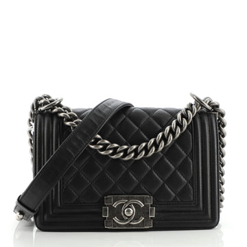 Chanel Boy Flap Bag Quilted Lambskin Small
