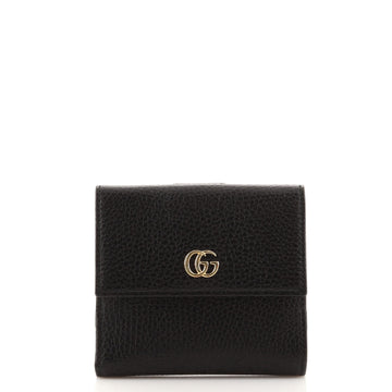 Gucci GG Marmont French Flap Wallet Leather Compact