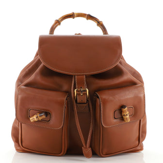 Gucci Vintage Bamboo Backpack Leather Medium