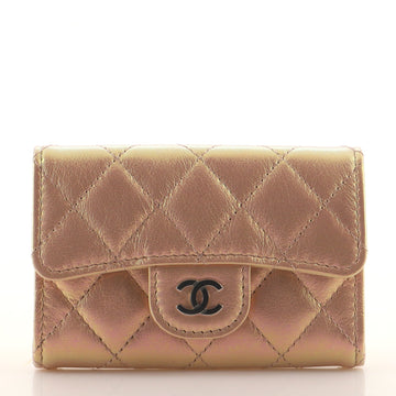 Chanel Classic Flap Card Case Quilted Iridescent Calfskin
