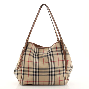 Burberry Canterbury Tote Horseferry Check Canvas Small