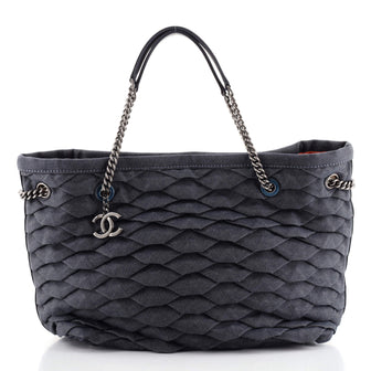 Chanel CC Shopping Tote Scale Effect Denim Medium