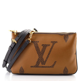 Louis Vuitton Double Zip Pochette Reverse Monogram Giant