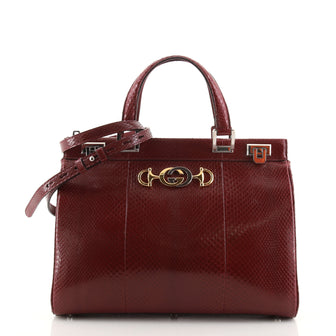 Gucci Zumi Top Handle Bag Python Medium