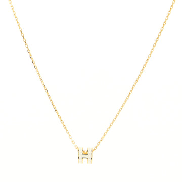 Hermes Pop H Pendant Chain Necklace Metal and Enamel Mini