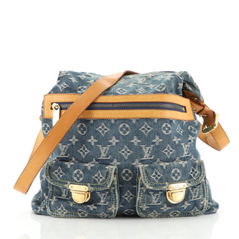 Louis Vuitton Baggy Handbag Denim GM