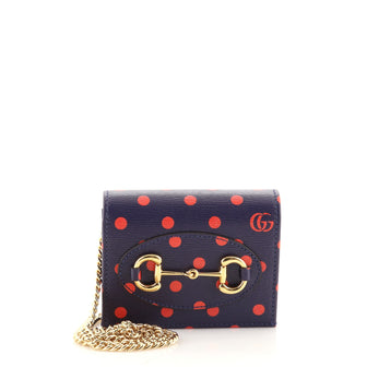 Gucci Horsebit 1955 Chain Card Case Printed Leather