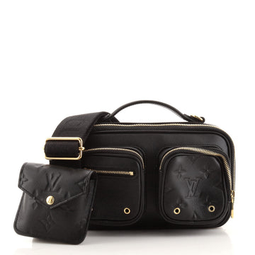 Louis Vuitton Utility Crossbody Bag Calfskin with Embossed Monogram Detail