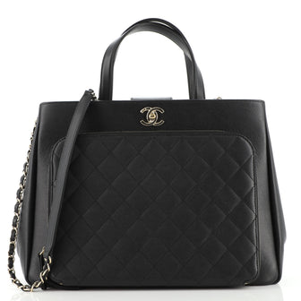 Chanel Business Affinity Tote Quilted Caviar Large