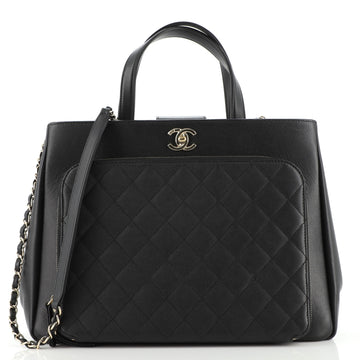 Chanel Business Affinity Tote Quilted Caviar Large