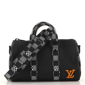 Louis Vuitton Keepall Bandouliere Bag Leather with Limited Edition Distorted Damier XS