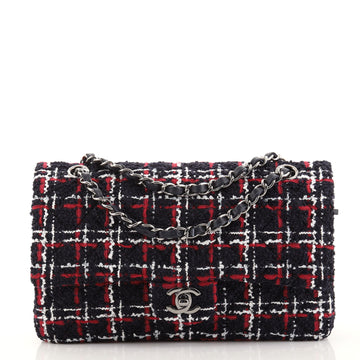 Chanel Classic Double Flap Bag Quilted Tweed Medium