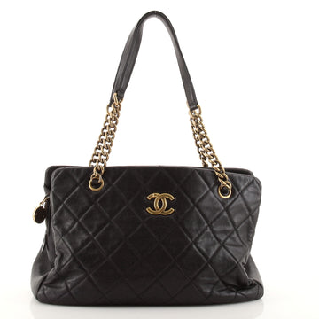 Chanel CC Crown Tote Quilted Leather Medium