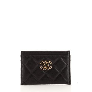 Chanel 19 Card Holder Quilted Lambskin