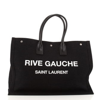 Saint Laurent Rive Gauche Shopper Tote Canvas Large