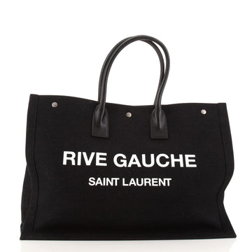 Saint Laurent Rive Gauche Shopper Tote Canvas Large