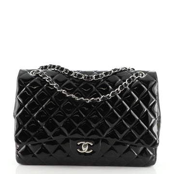 Chanel Classic Single Flap Bag Quilted Patent Maxi
