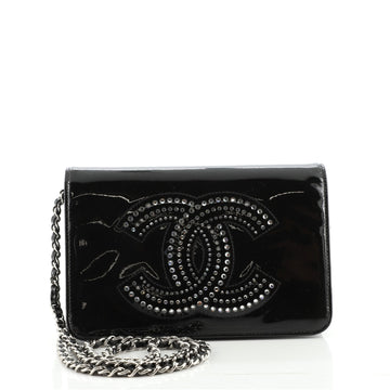 Chanel CC Wallet on Chain Strass Embellished Patent