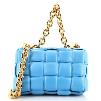Bottega Veneta Cassette Chain Crossbody Bag Padded Maxi Intrecciato Leather