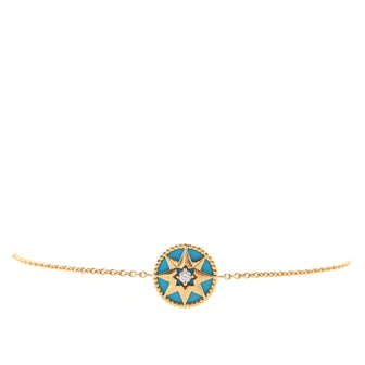 Christian Dior Rose des Vents Bracelet 18K Yellow Gold with Diamond and Turquoise