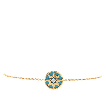 Christian Dior Rose des Vents Bracelet 18K Yellow Gold with Diamond and Turquoise