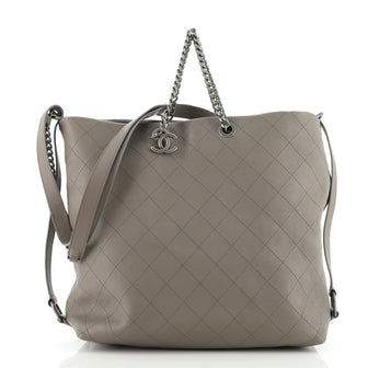 Chanel Urban Allure Chain Handle Hobo Stitched Calfskin Medium