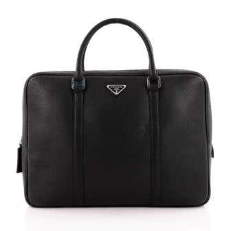 Prada Zip Around Briefcase Vitello Daino Large
