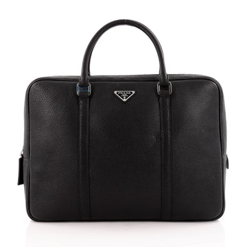 Prada Zip Around Briefcase Vitello Daino Large