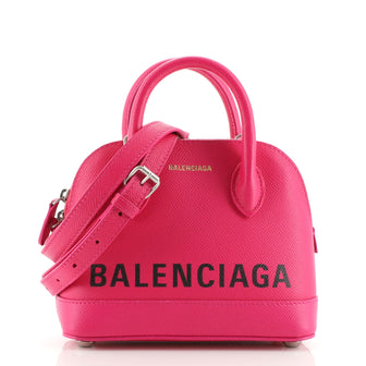 Balenciaga Logo Ville Bag Leather XXS